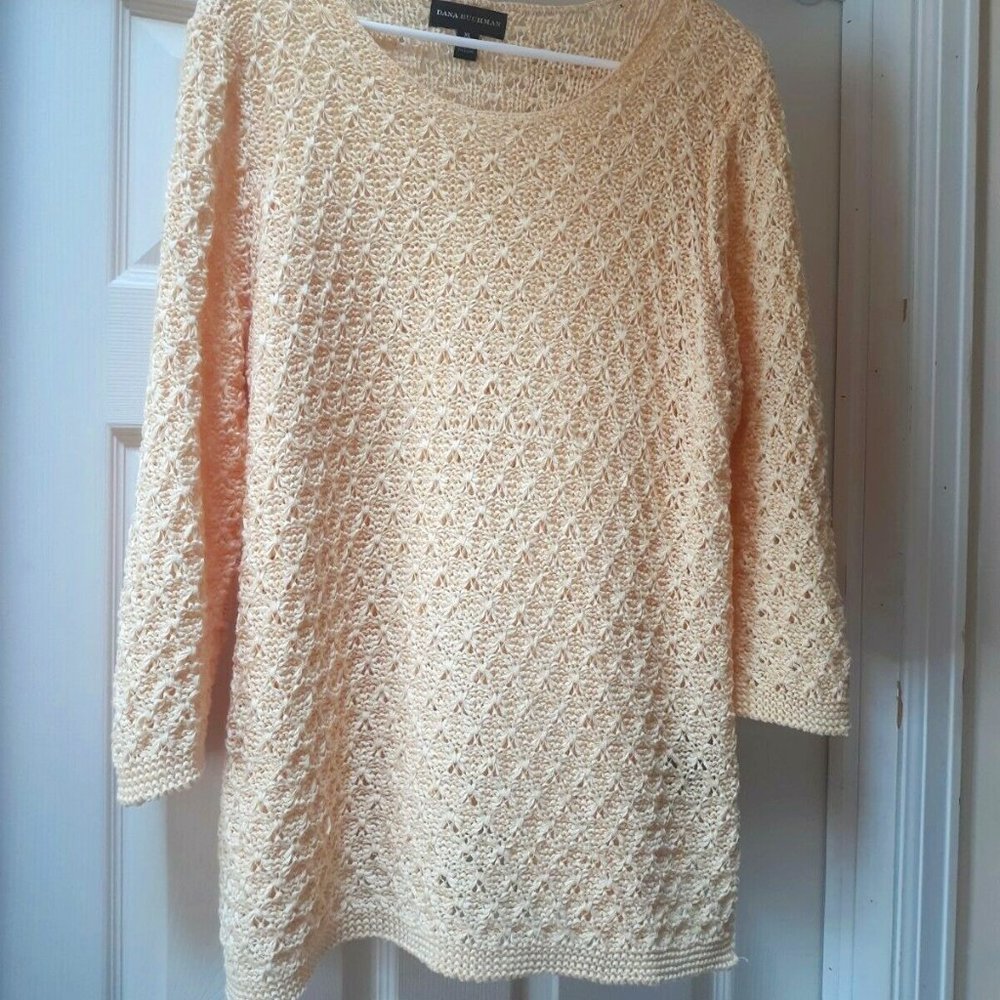 Dana Buchman XL Yellow Sweater